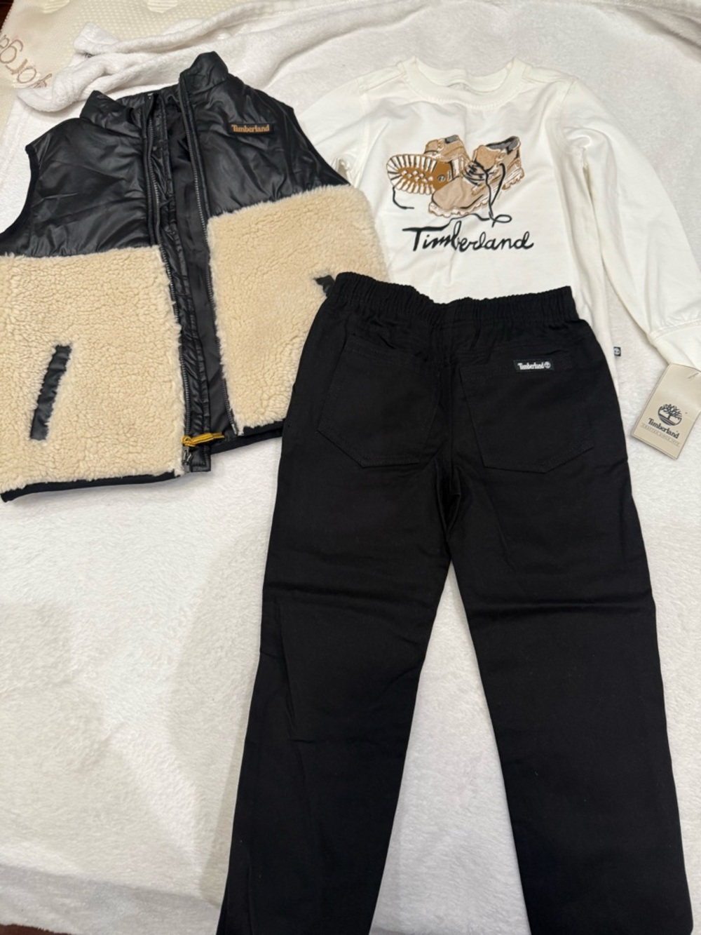 Timberland Kids 3-Piece Outfit - Black & Cream 5T